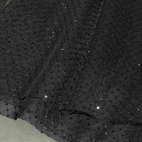 Полиэстер черный с пайетками (187330-2)