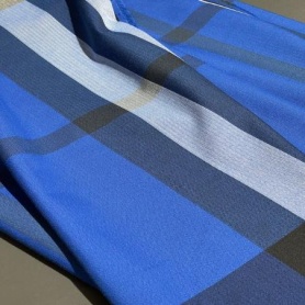 Полиэстер синий в клетку (128805-2)