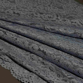 Полиэстер голубой кружевной (125469-1)