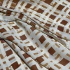 Вискоза бело-коричневая в клетку (125665)