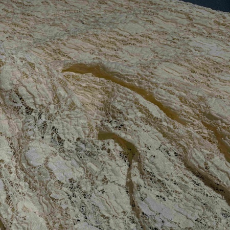 Полиэстер желтый кружевной (187363-1)