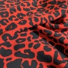 Вискоза красная анималистичная (150279)