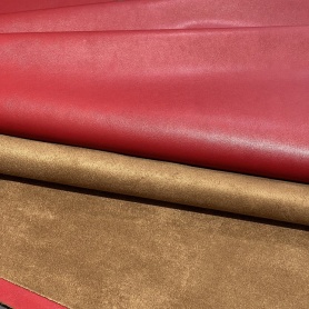 Экокожа красно-коричневая двусторонняя (187341)