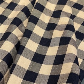 Хлопок черно-коричневый в клетку (119295)