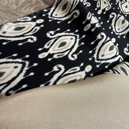 Вискоза черная узор (150253)