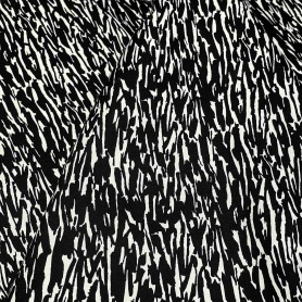 Хлопок черный с абстрактным принтом (178235-3)