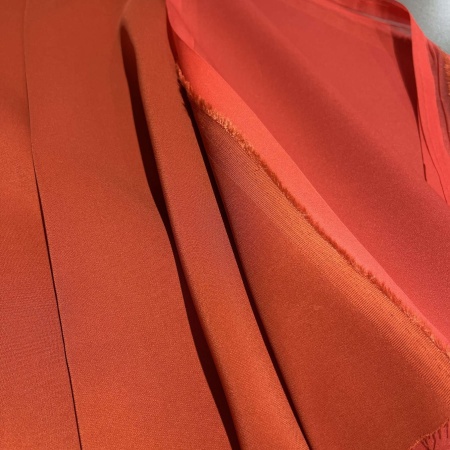 Вискоза оранжевая однотонная (150253-1)