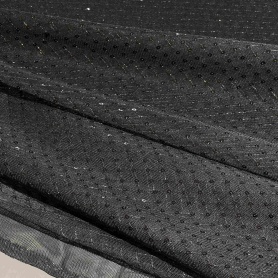 Полиэстер черный с пайетками (187330-2)