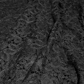 Вискоза черная кружевная (150253-2)