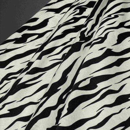 Хлопок кремовый с анималистичным принтом (178421-1)