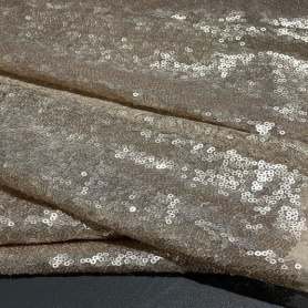 Полиэстер бежевый с пайетками (131442-1)