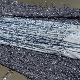 Полиэстер сине-голубой с пайетками (178478-1)