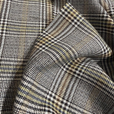 Шерсть бежевая в клетку (103898-2)