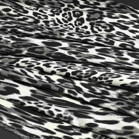 Хлопок белый с анималистичным принтом (178421)