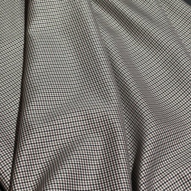 Поливискоза черно-белая с принтом гусиная лапка (134480)