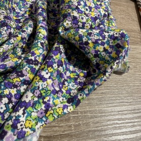 Вискоза молочная в цветочный принт (150258)