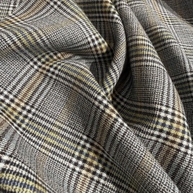 Шерсть бежевая в клетку (103898-2)