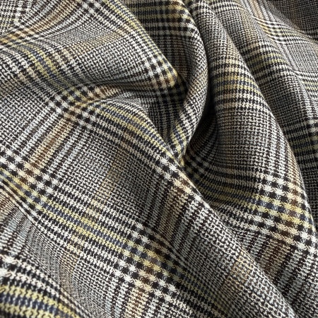 Шерсть бежевая в клетку (103898-2)