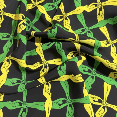 Вискоза коричневая силуэты (150203)