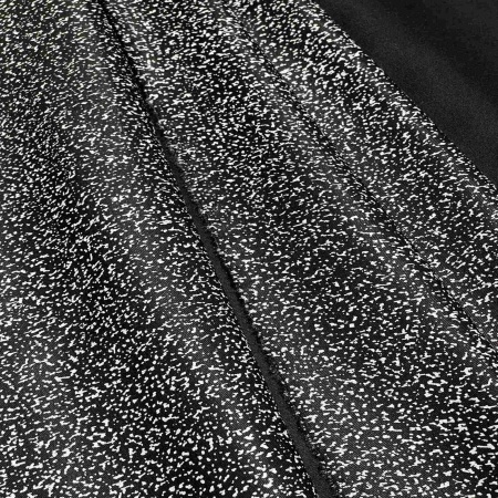 Хлопок черный с графичным принтом (178399-2)