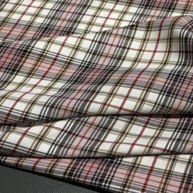 Хлопок кремовый в клетку (178441-1)