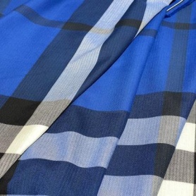 Полиэстер синий в клетку (128805-2)