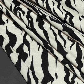 Хлопок кремовый с анималистичным принтом (178421-1)