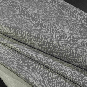 Хлопок серый со змеиным принтом (119327)