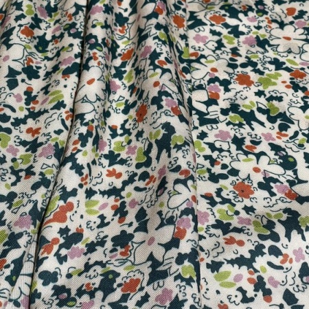 Вискоза кремовая с цветочным принтом (128796-4)