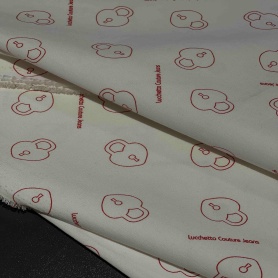 Хлопок кремовый с графичным принтом (82641)