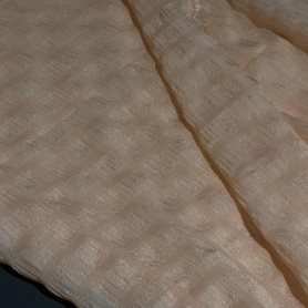 Полиэстер персиковый с геометрическим узором (142869-1)