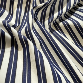 Хлопок белый в полоску (128417-1)